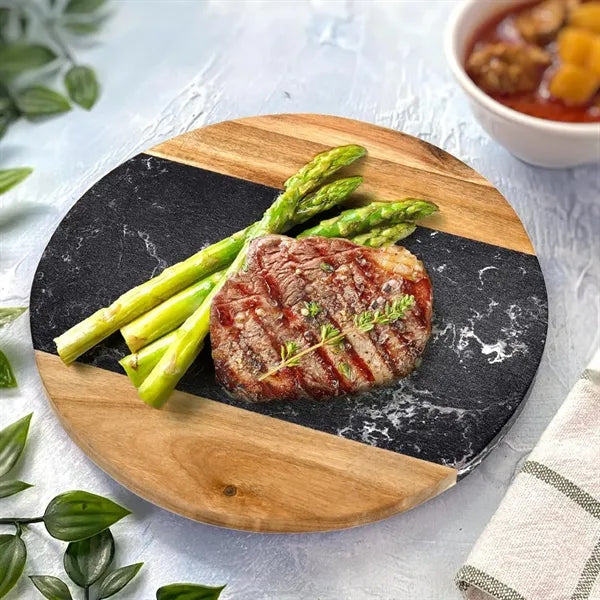 Christmas Wood Marble Serving Cheese Tray Cutting Board