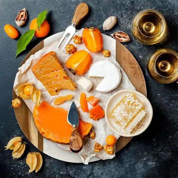 Christmas Wood Marble Serving Cheese Tray Cutting Board
