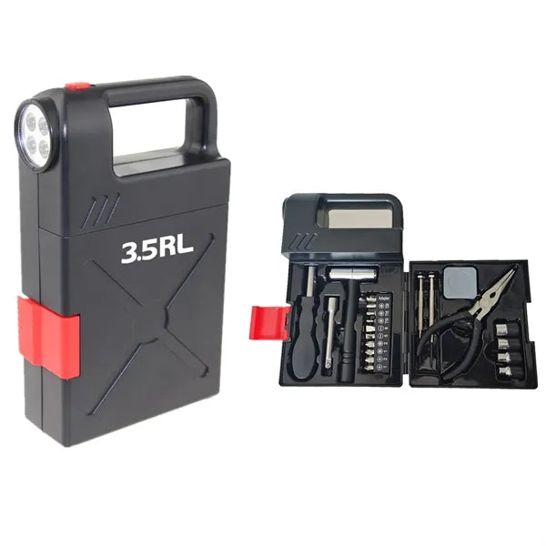 LED Flashlight 21-Piece Tool Set