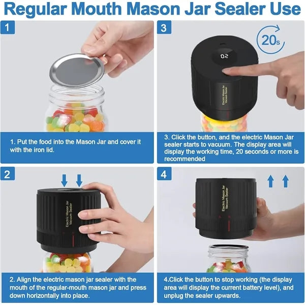 Electric Mason Jar Vacuum Sealer Kit