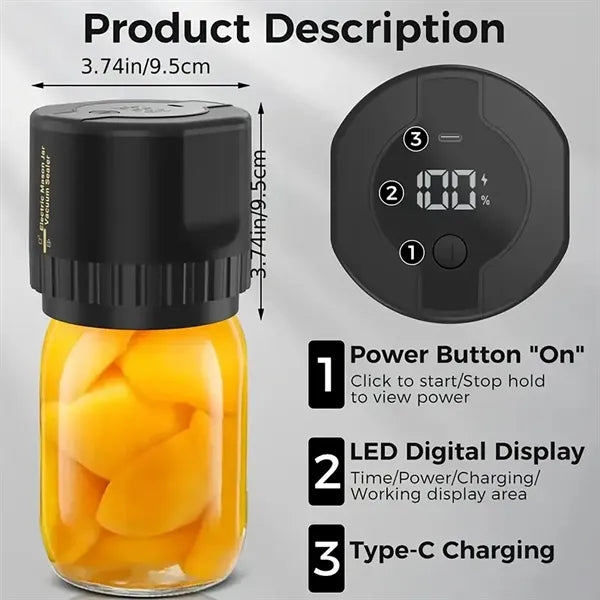 Electric Mason Jar Vacuum Sealer Kit