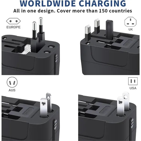 Travel Adapter with USB-C