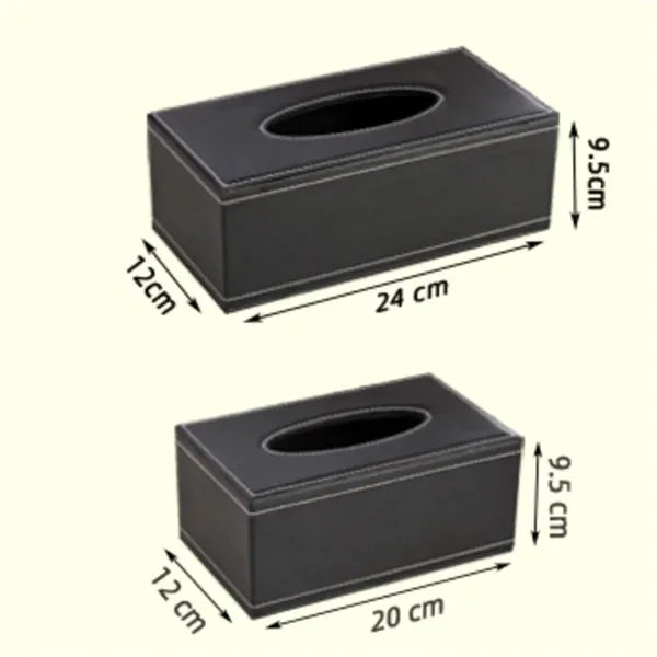 PU Leather Facial Tissue Box Holder
