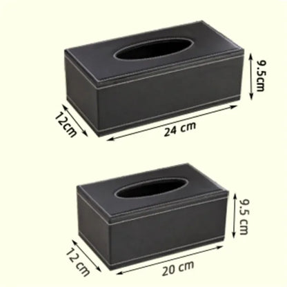PU Leather Facial Tissue Box Holder