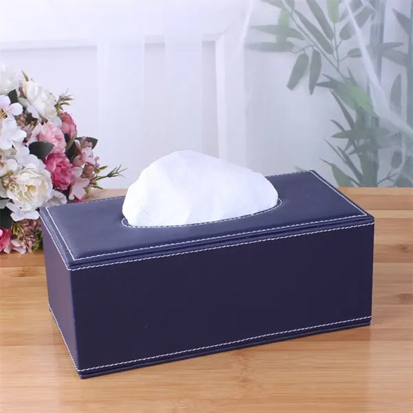 PU Leather Facial Tissue Box Holder
