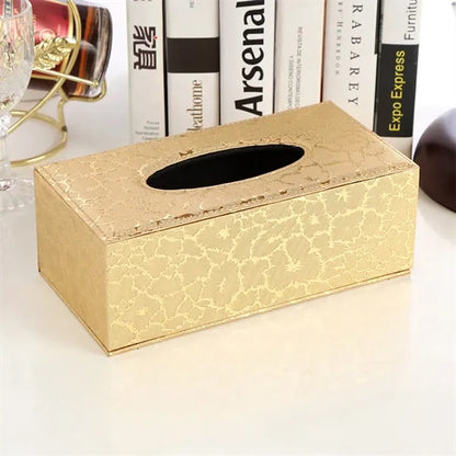 PU Leather Facial Tissue Box Holder