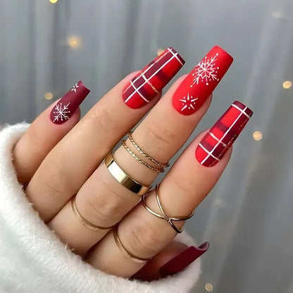 Christmas Glued False Nails