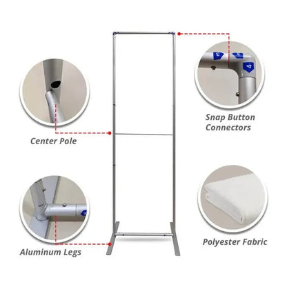 Economy EZ Extend Fabric Display Stand Package (4ft x 6.5ft)