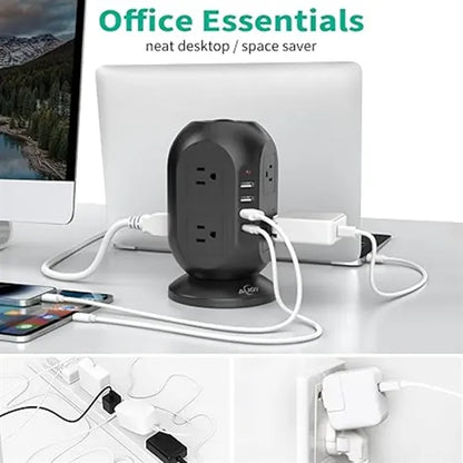 Power Strip Tower Charger Station with USB Ports