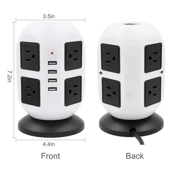 Power Strip Tower Charger Station with USB Ports