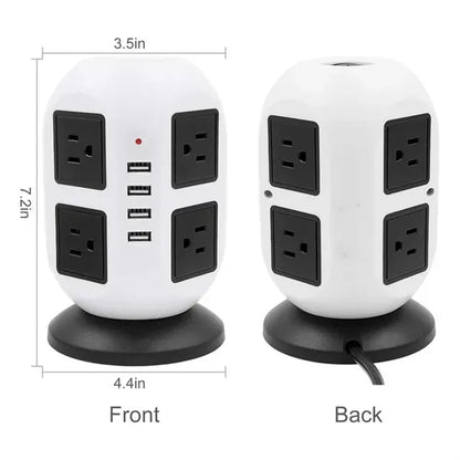 Power Strip Tower Charger Station with USB Ports