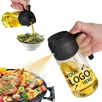 16oz Oil Dispenser And Sprayer Bottle for Kitchen