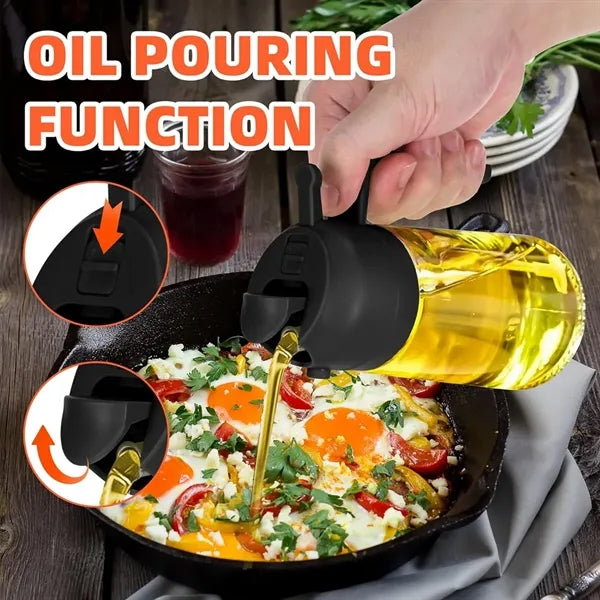 16oz Oil Dispenser And Sprayer Bottle for Kitchen