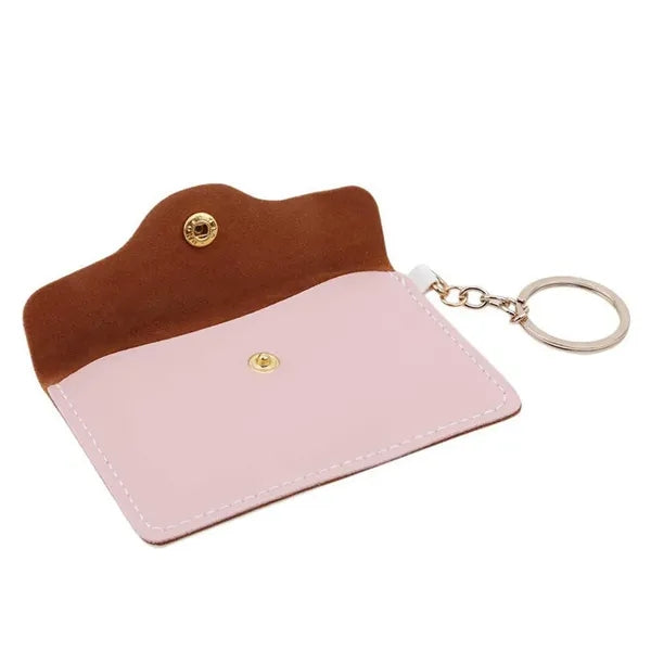 Leather Mini Coin Purse with Key Ring