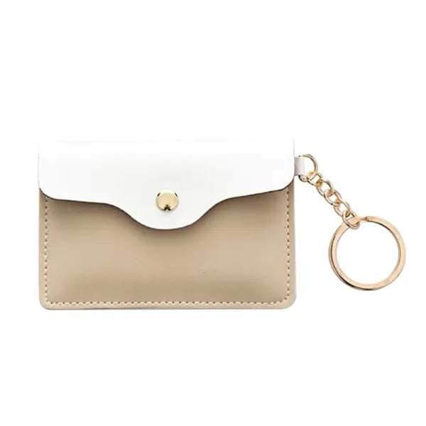Leather Mini Coin Purse with Key Ring