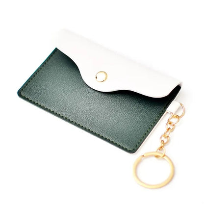 Leather Mini Coin Purse with Key Ring