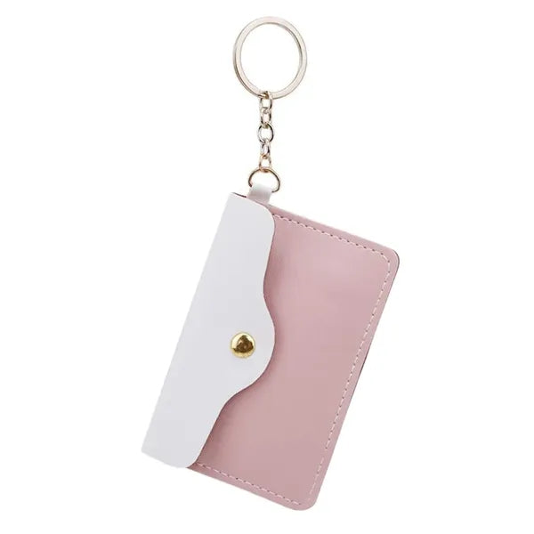 Leather Mini Coin Purse with Key Ring
