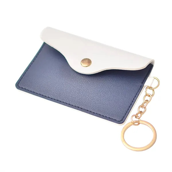 Leather Mini Coin Purse with Key Ring