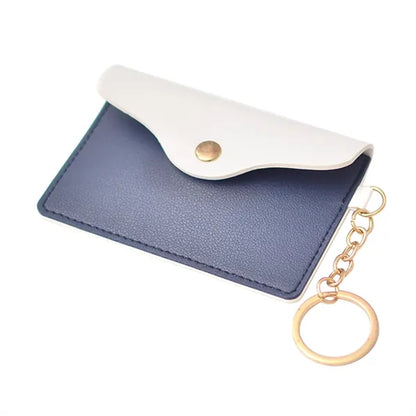 Leather Mini Coin Purse with Key Ring