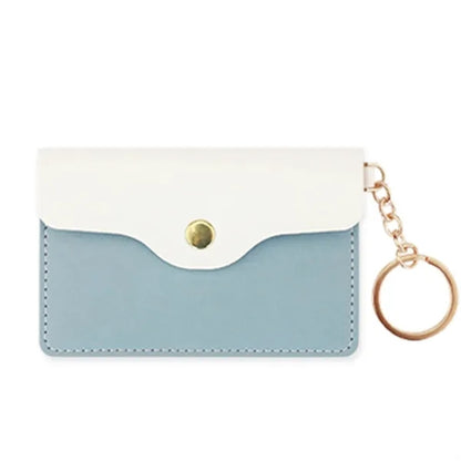 Leather Mini Coin Purse with Key Ring
