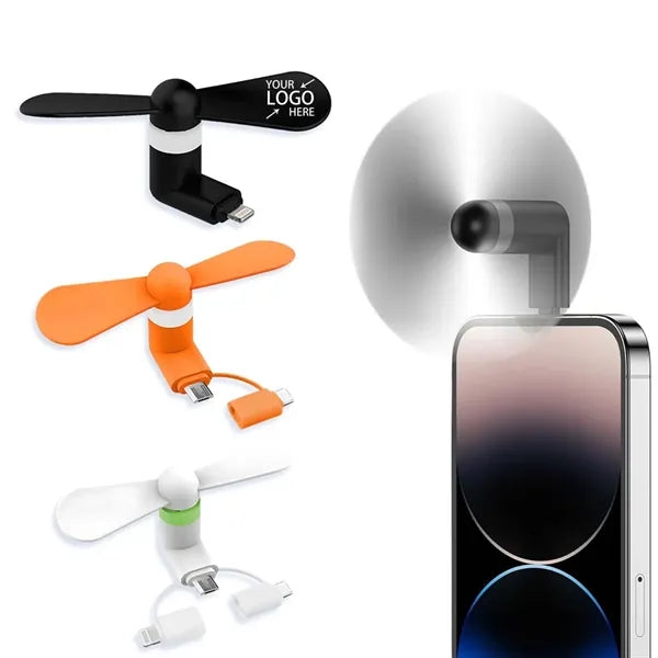 Mini 3in1 Portable Cell Phone Fan