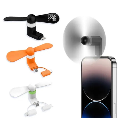 Mini 3in1 Portable Cell Phone Fan