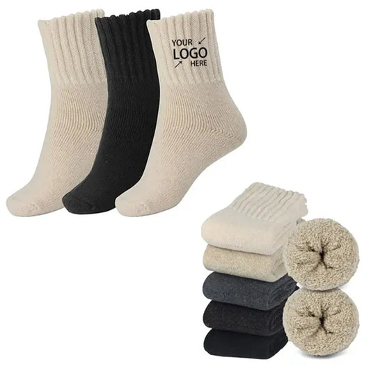 Winter Solid Thick Warm Boot Socks