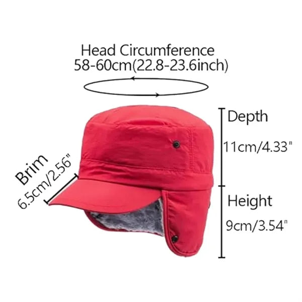Winter Baseball Hat with Earflap