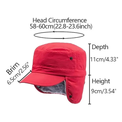 Winter Baseball Hat with Earflap