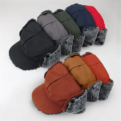 Winter Baseball Hat with Earflap