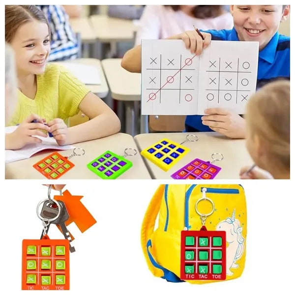 Tic Tac Toe Game Toys Keychain