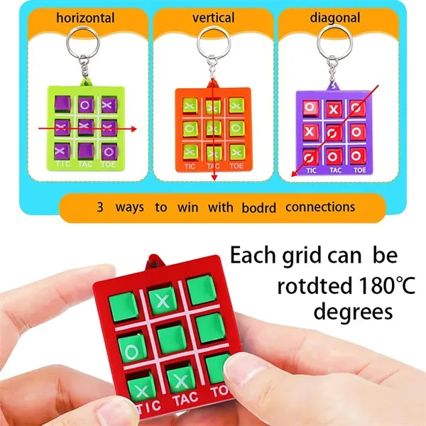Tic Tac Toe Game Toys Keychain