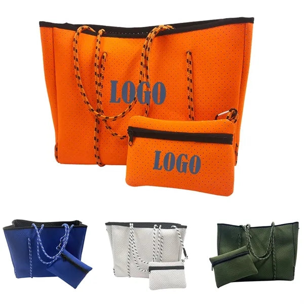 Neoprene Tote Bag With Pouch