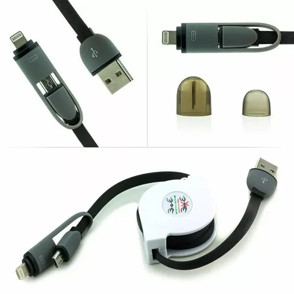 2 In 1 Retractable Charging Cable