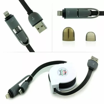 2 In 1 Retractable Charging Cable