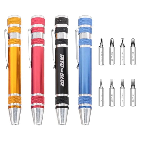 8-in-1 Multifunctional Pen Screwdriver Tool Set