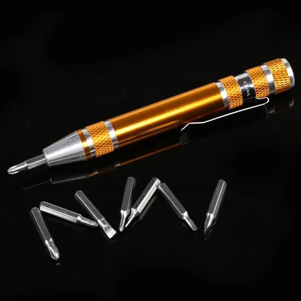 8-in-1 Multifunctional Pen Screwdriver Tool Set