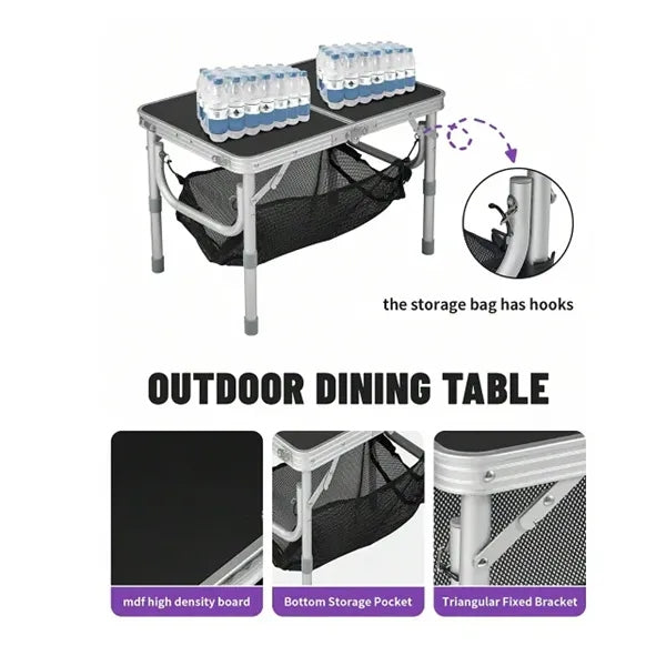 Adjustable Folding Camping Table