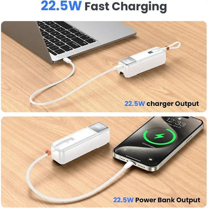 5000mAh 22.5W Portable Charger Power Bank with Foldable Wall