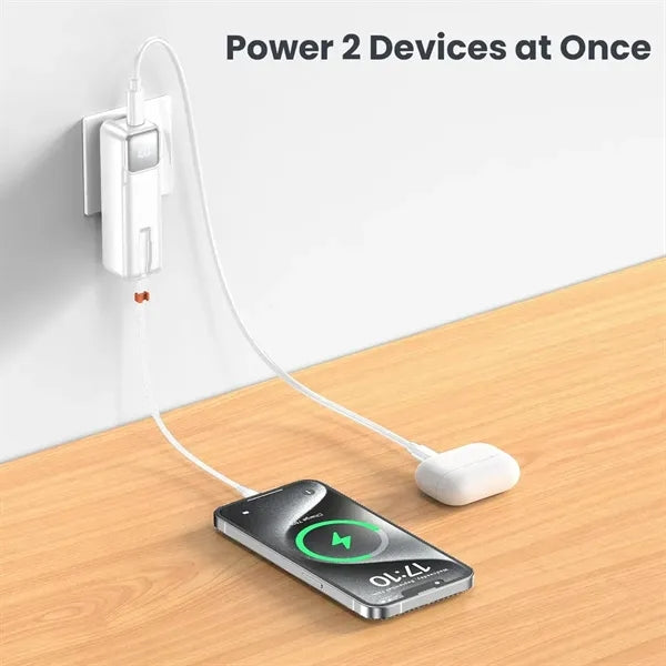 5000mAh 22.5W Portable Charger Power Bank with Foldable Wall