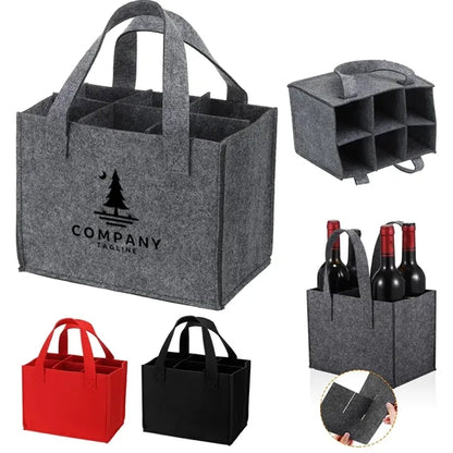 Felt Wine Bottle Tote Bag