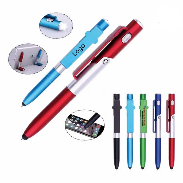 4in 1 Stylus Pen with LED Light,Ballpoint pen,Phone holder