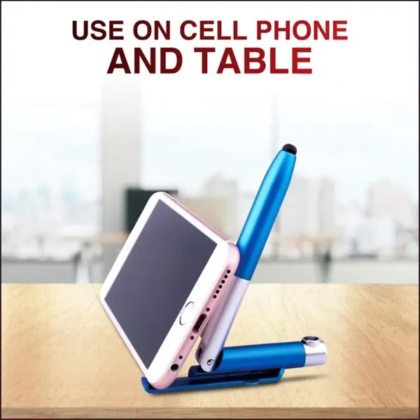 4in 1 Stylus Pen with LED Light,Ballpoint pen,Phone holder