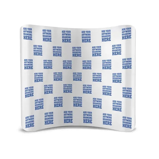 10ft x 8ft Step and Repeat Curved Pillow Case Backdrop