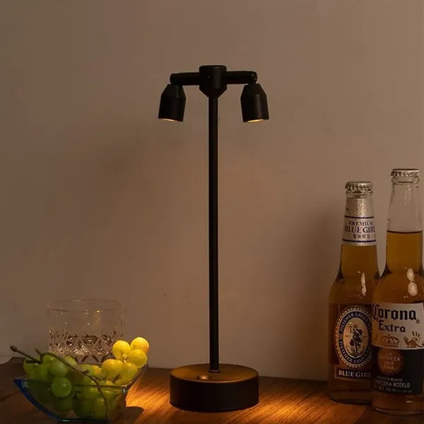 Double Head Bar Spotlight Table Lamp