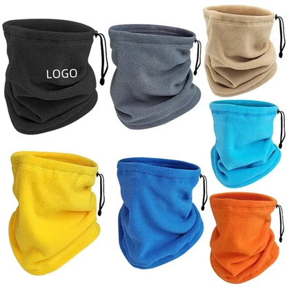 Adjustable Drawstring Fleece Windproof Neck Cover Scarf
