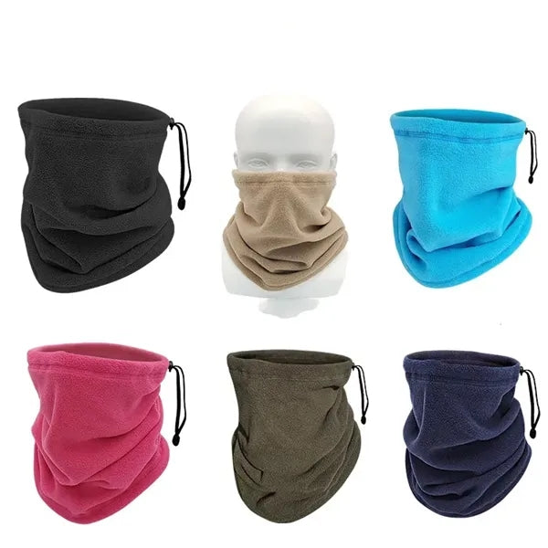 Adjustable Drawstring Fleece Windproof Neck Cover Scarf