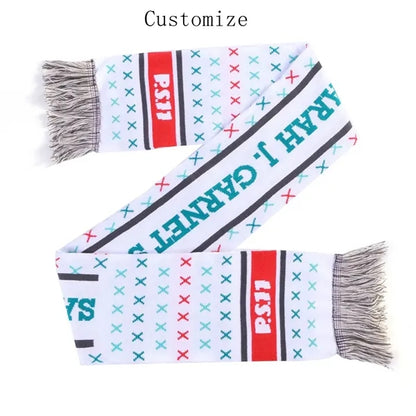 Jacquard Scarf Shawls Wrap with Tassel Customized