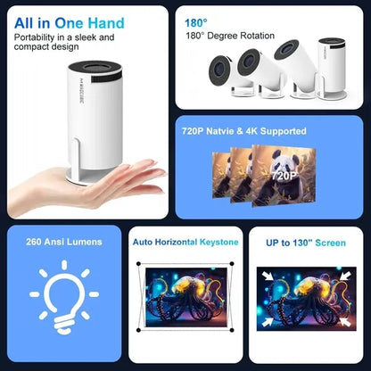 Smart 4K Projector WiFi Bluetooth