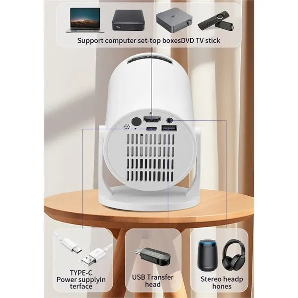 Smart 4K Projector WiFi Bluetooth